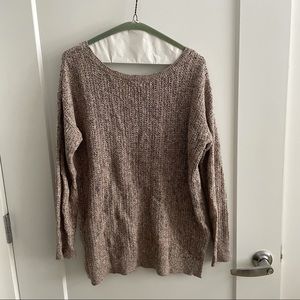 Cream Long Sleeve Knit Sweater